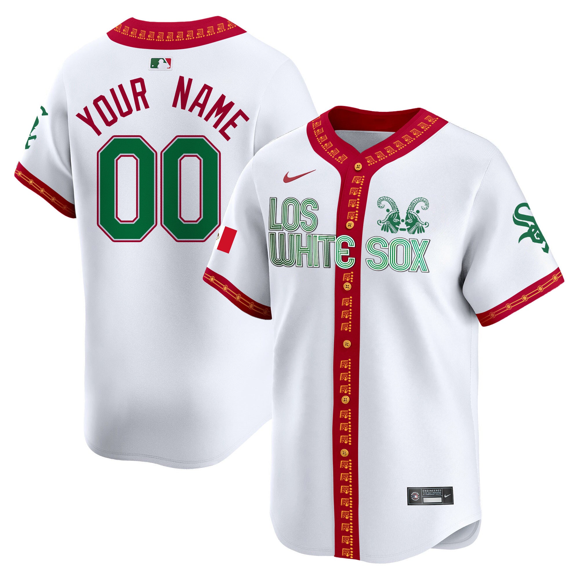 Chicago White Sox Mexico Vapor Premier Limited Custom Jersey - All Stitched - Men, White