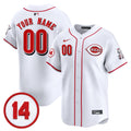 Cincinnati Reds Pete Rose Patch Vapor Premier Limited Custom Jersey - All Stitched - Men, White
