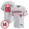 Cincinnati Reds Pete Rose Patch Vapor Premier Limited Custom Jersey - All Stitched - Men, Gray