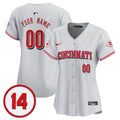 Cincinnati Reds Pete Rose Patch Vapor Premier Limited Custom Jersey - All Stitched - Women, Gray