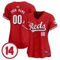 Cincinnati Reds Pete Rose Patch Vapor Premier Limited Custom Jersey - All Stitched - Women, Red