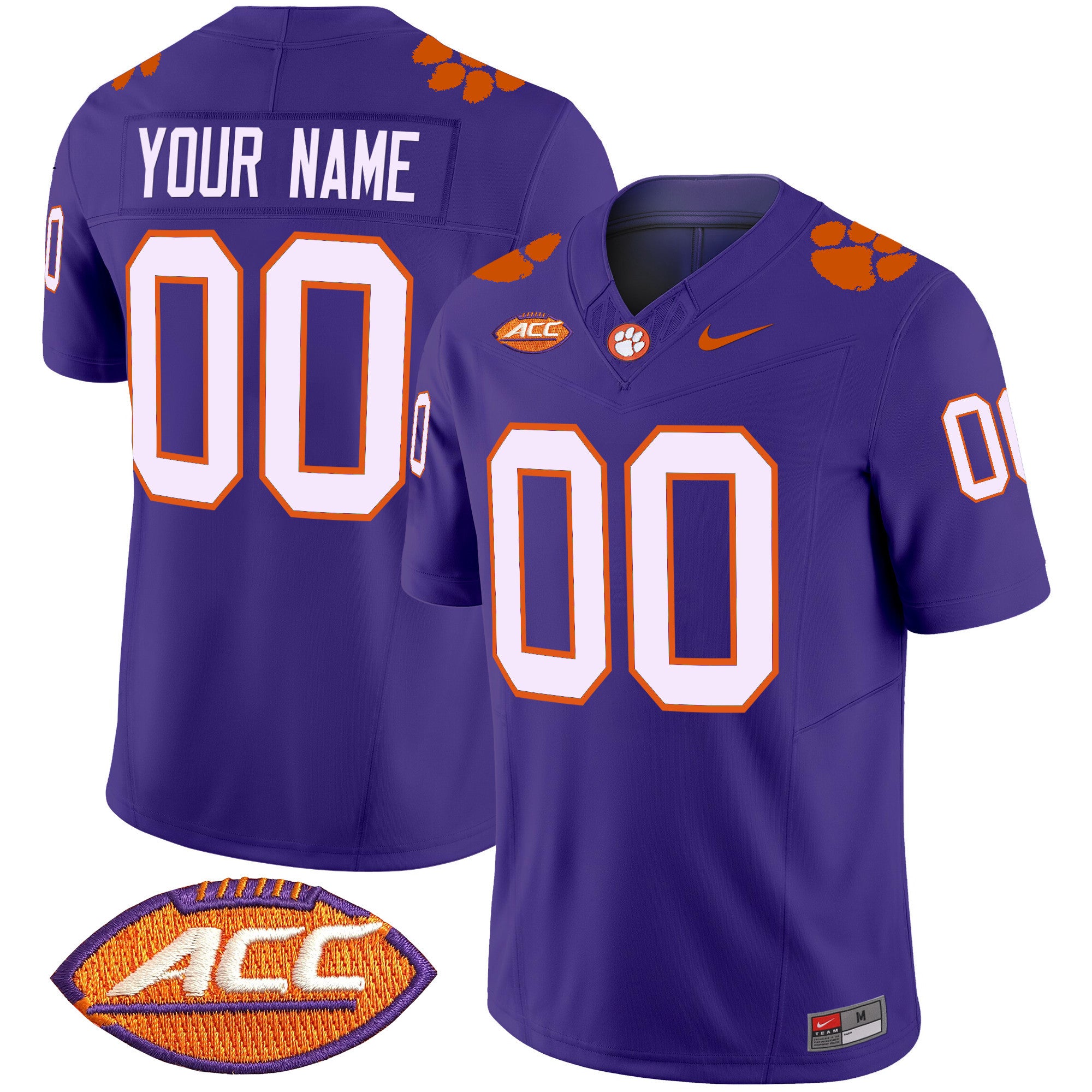 Clemson Tigers 2025 Vapor Limited Custom Jersey - All Stitched - Youth, Purple