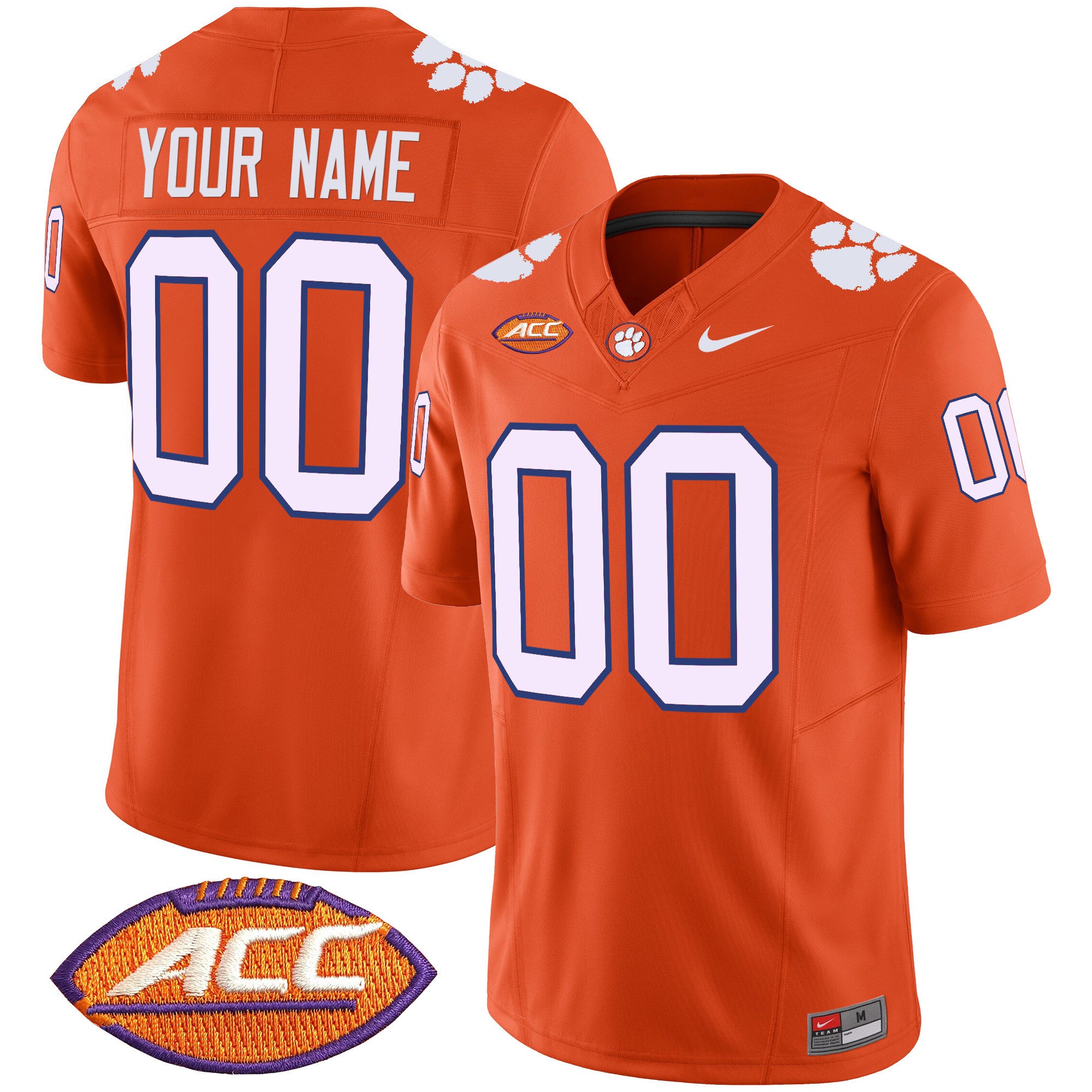Clemson Tigers Vapor Limited Custom Jersey V2 - All Stitched - Men, Orange