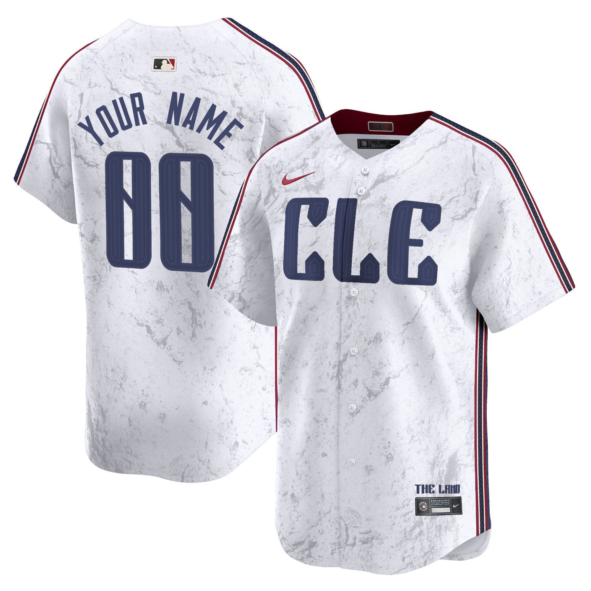 Cleveland Guardians 2024 City Connect Vapor Premier Limited Custom Jersey - All Stitched - Men, White
