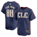 Cleveland Guardians 2024 City Connect Vapor Premier Limited Custom Jersey - All Stitched - Men, Navy