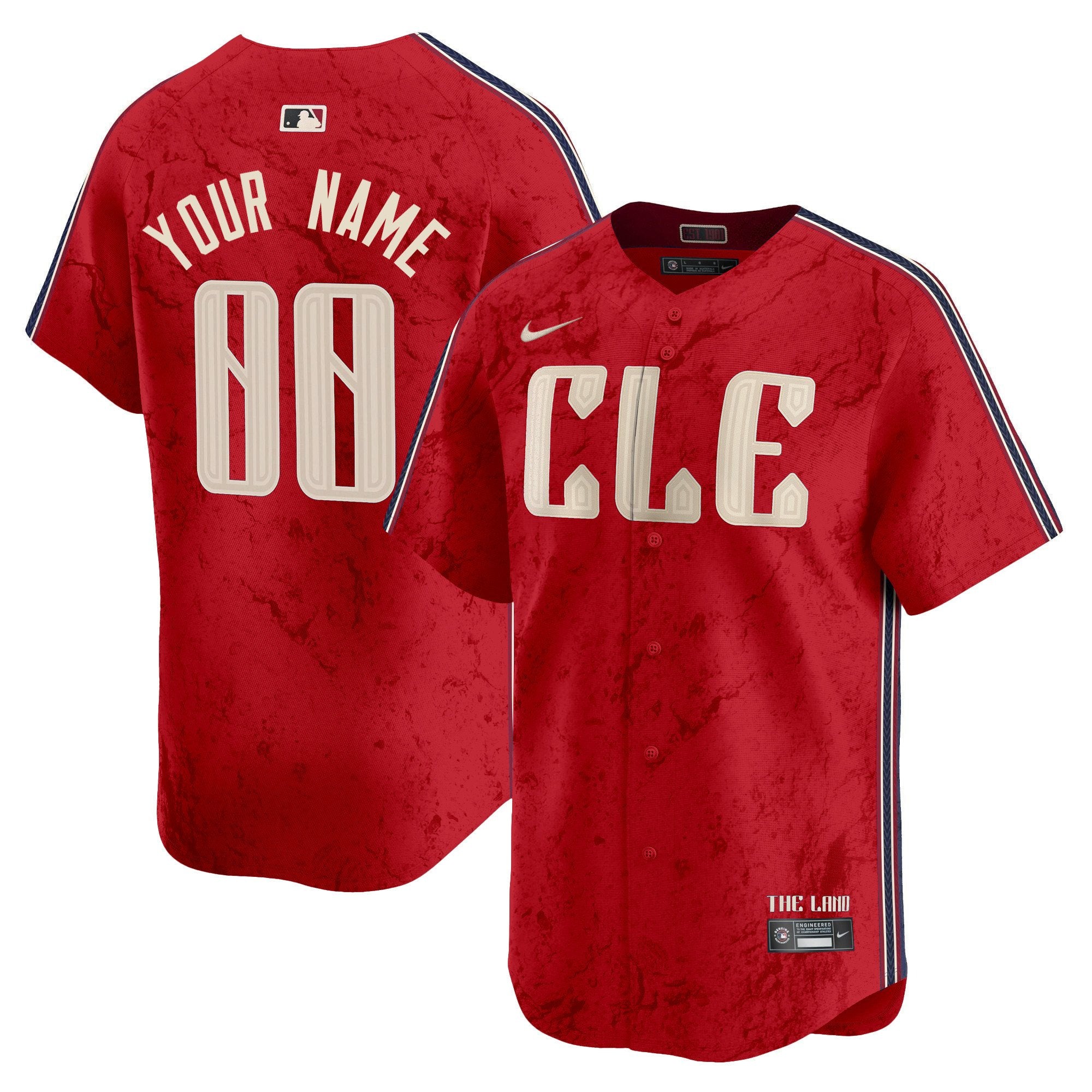 Cleveland Guardians 2024 City Connect Vapor Premier Limited Custom Jersey - All Stitched - Youth, Red