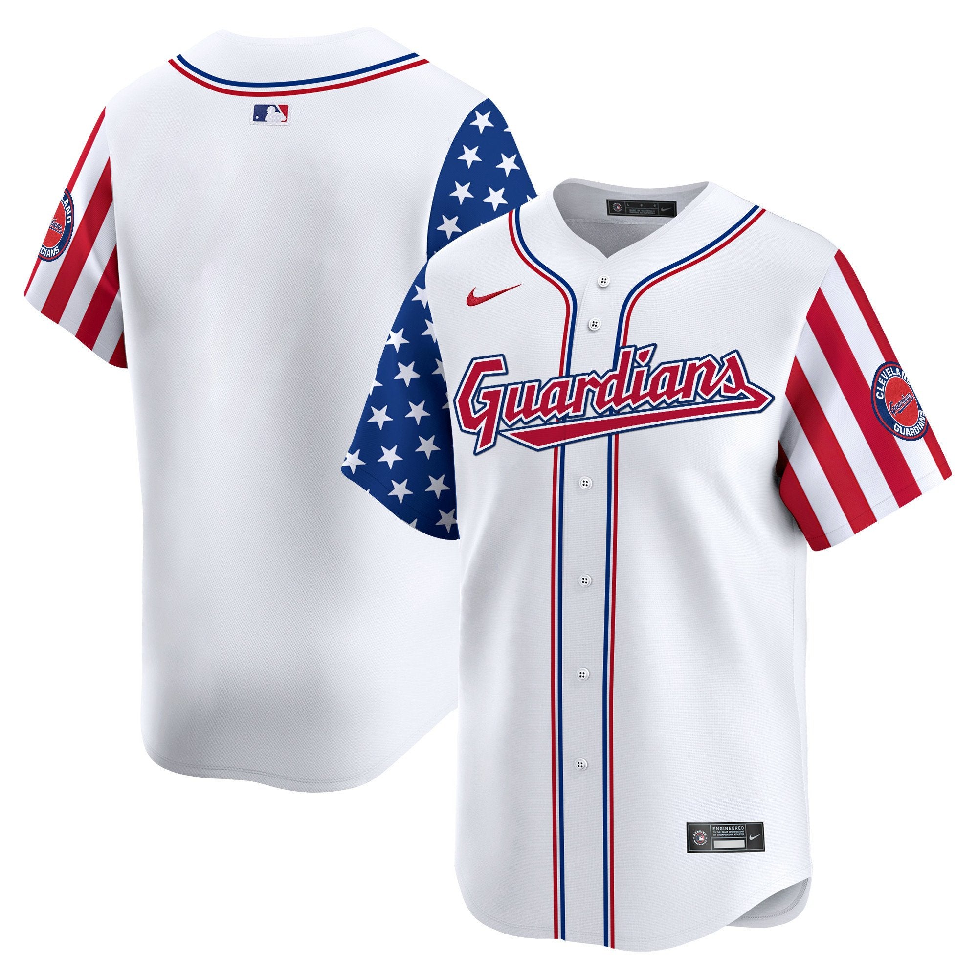 Cleveland Guardians 2024 Independence Day Vapor Premier Limited Jersey - All Stitched - Youth, Team