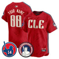 Cleveland Guardians Larry Doby Patch City Connect Vapor Premier Limited Custom Jersey - All Stitched - Men, Red