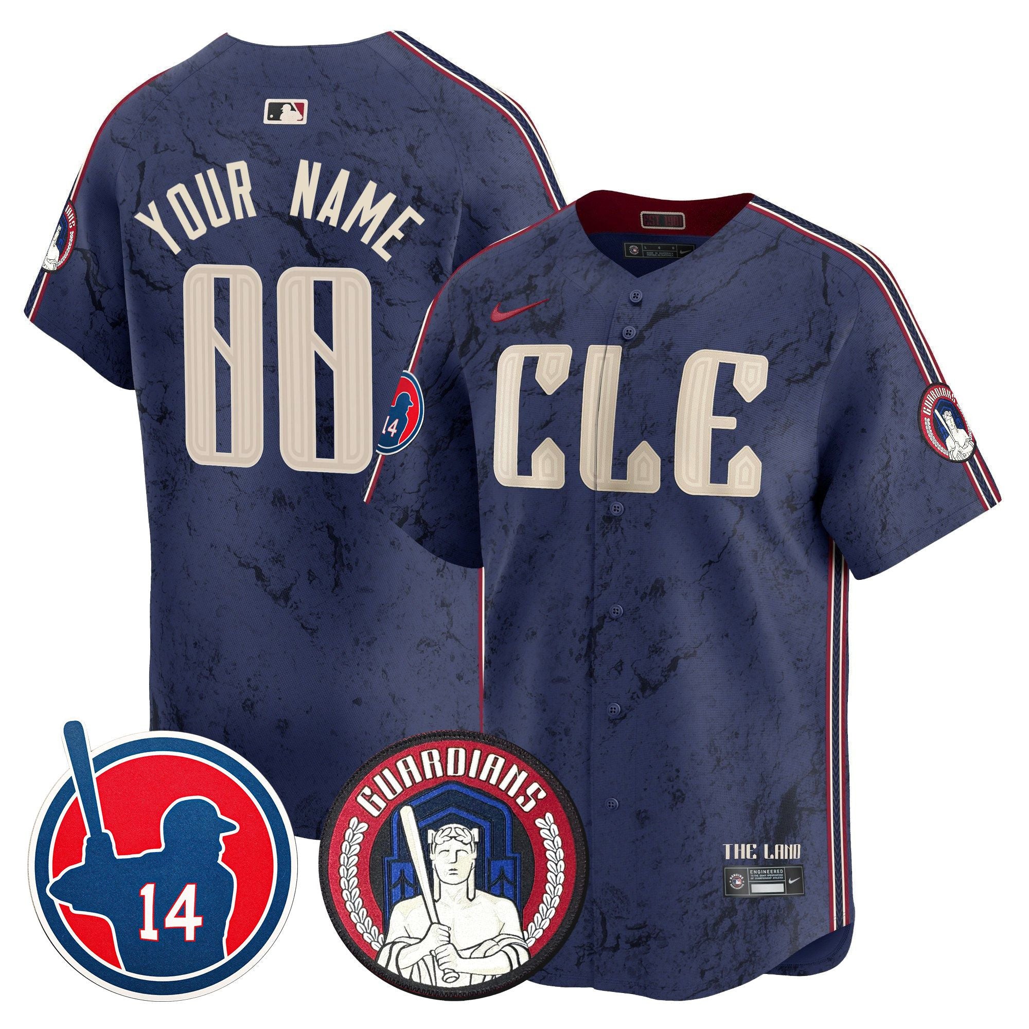 Cleveland Guardians Larry Doby Patch City Connect Vapor Premier Limited Custom Jersey - All Stitched - Men, City Connect