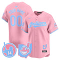 Cleveland Indians Larry Doby Bubblegum Pink Vapor Premier Limited Custom Jersey - All Stitched - Men, Pink