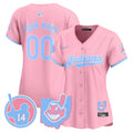 Cleveland Indians Larry Doby Bubblegum Pink Vapor Premier Limited Custom Jersey - All Stitched - Women, Pink