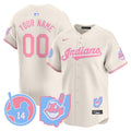 Cleveland Indians Larry Doby Bubblegum Pink Vapor Premier Limited Custom Jersey - All Stitched - Men, Cream