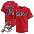 Cleveland Indians Major League Vapor Premier Limited Custom Jersey - All Stitched - Men, Red