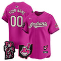 Cleveland Indians MGK Patch Vapor Premier Limited Custom Jersey - All Stitched - Men, Pink