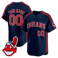 Cleveland Indians Ricky 'Wild Thing' Vaughn Vapor Premier Limited Custom Jersey - All Stitched - Men, Navy