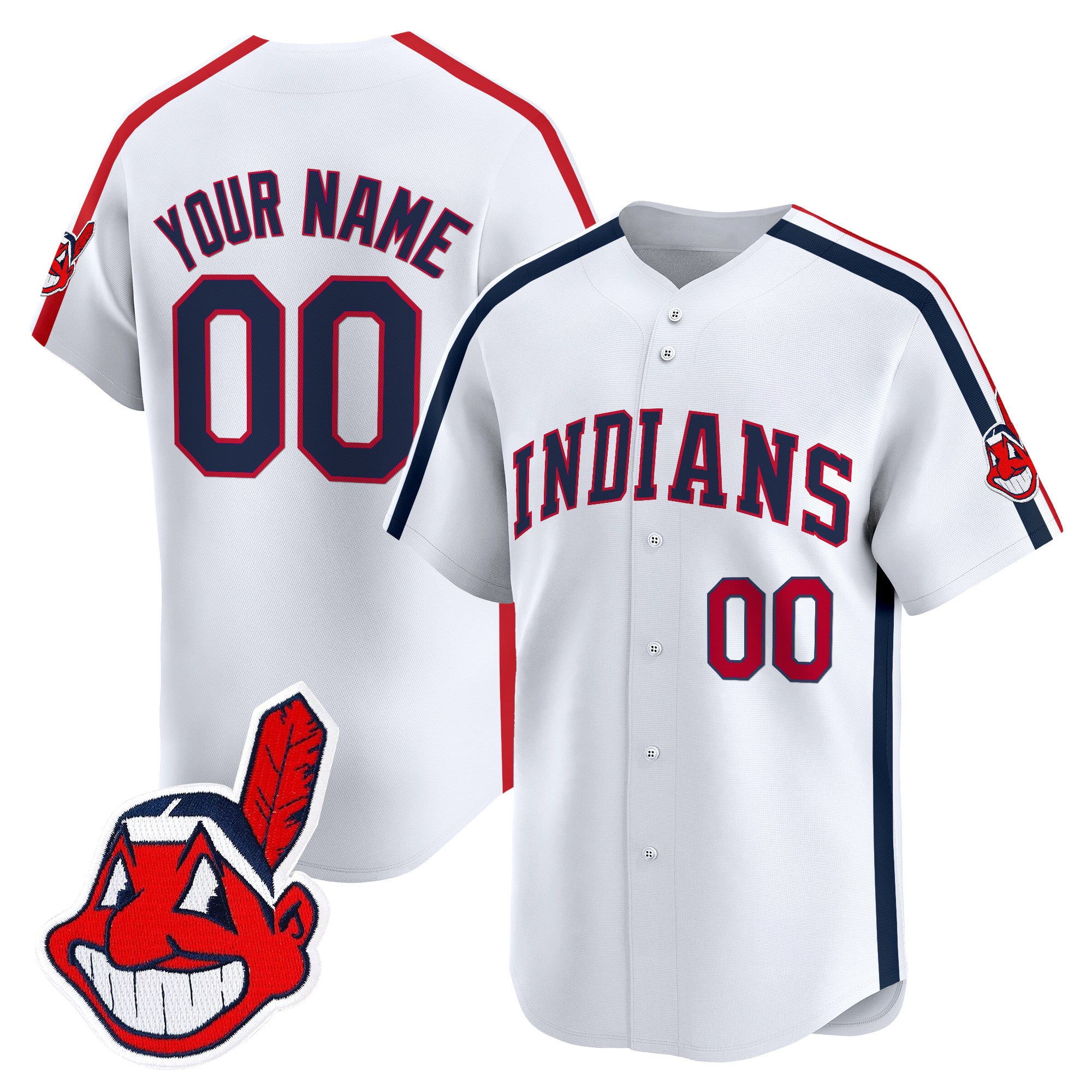 Cleveland Indians Ricky 'Wild Thing' Vaughn Vapor Premier Limited Custom Jersey - All Stitched - Men, White