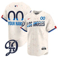 Dodgers 2024 City Connect Limited Custom Jersey - All Stitched - Women, Cream