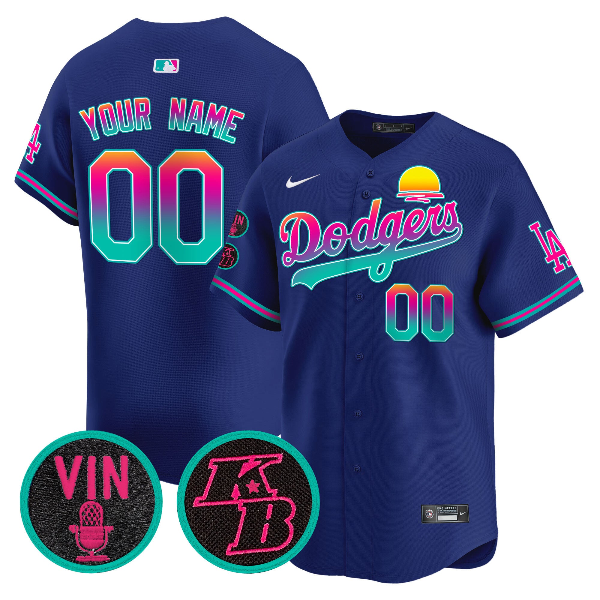 Dodgers 2024 Los Angeles City Style Vapor Premier Limited Custom Jersey V2 - All Stitched - Men, Royal