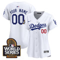 Dodgers 2024 World Series Vapor Premier Limited Custom Jersey - All Stitched - Women, White