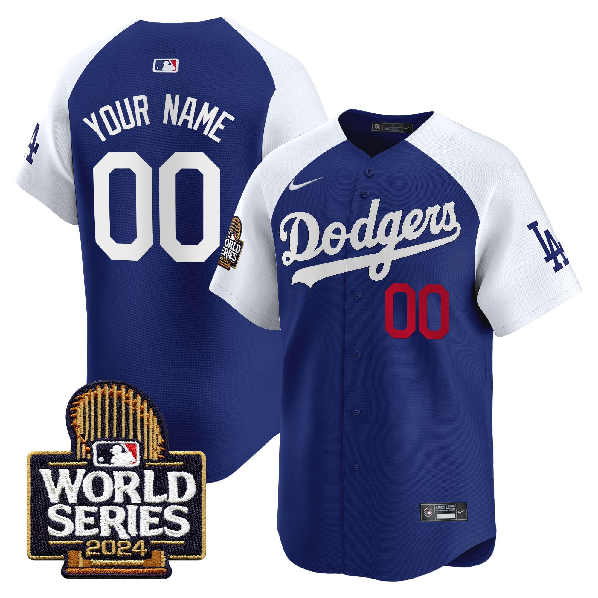 Dodgers 2024 World Series Vapor Premier Limited Custom Jersey - All Stitched - Men, Alternate Royal