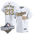 Dodgers 2025 World Series Gold Vapor Premier Limited Jersey - All Stitched - Men, Bleed Blue 213
