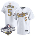 Dodgers 2025 World Series Gold Vapor Premier Limited Jersey - All Stitched - Men, Freddie Freeman