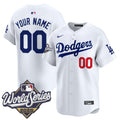 Dodgers 2025 World Series Vapor Premier Limited Custom Jersey - All Stitched - Men, White