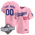 Dodgers 2025 World Series x Tokyo Series Vapor Premier Limited Custom Jersey - All Stitched - Men, Cherry Blossom
