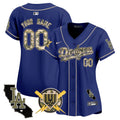 Dodgers Armed Forces Day Vapor Premier Limited Custom Jersey - All Stitched - Women, Royal