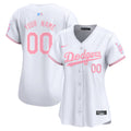 Dodgers Bubblegum Pink Vapor Premier Limited Custom Jersey - All Stitched - Women, White