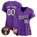 Dodgers Halloween Vapor Premier Limited Custom Jersey - All Stitched - Women, Purple