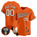 Dodgers Halloween Vapor Premier Limited Custom Jersey - All Stitched - Men, Orange