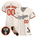 Dodgers Halloween Vapor Premier Limited Custom Jersey - All Stitched - Women, Cream