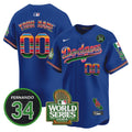 Dodgers Mexico Fernando Memorial & 2024 World Series Patch Vapor Premier Limited Custom Jersey - All Stitched - Men, Royal