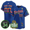 Dodgers Mexico Fernando Memorial & 2024 World Series Patch Vapor Premier Limited Custom Jersey V2 - All Stitched - Men, Royal