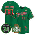 Dodgers Mexico Fernando Memorial & 2024 World Series Patch Vapor Premier Limited Custom Jersey V2 - All Stitched - Men, Green