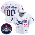 Dodgers Tokyo Series 2025 Crop Top Baseball Custom Jersey - Stitched