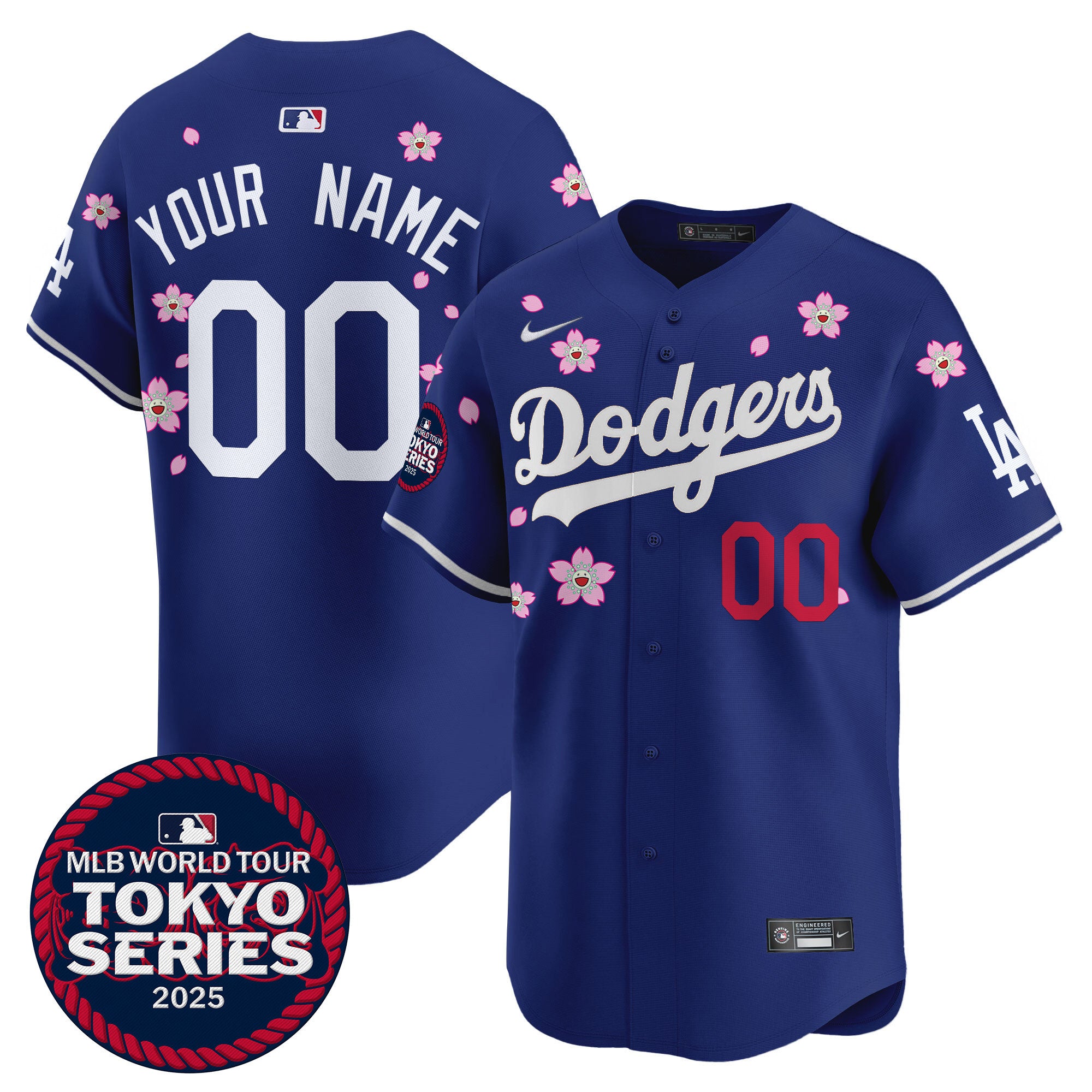 Dodgers Tokyo Series 2025 Vapor Premier Limited Custom Jersey V2 - Stitched