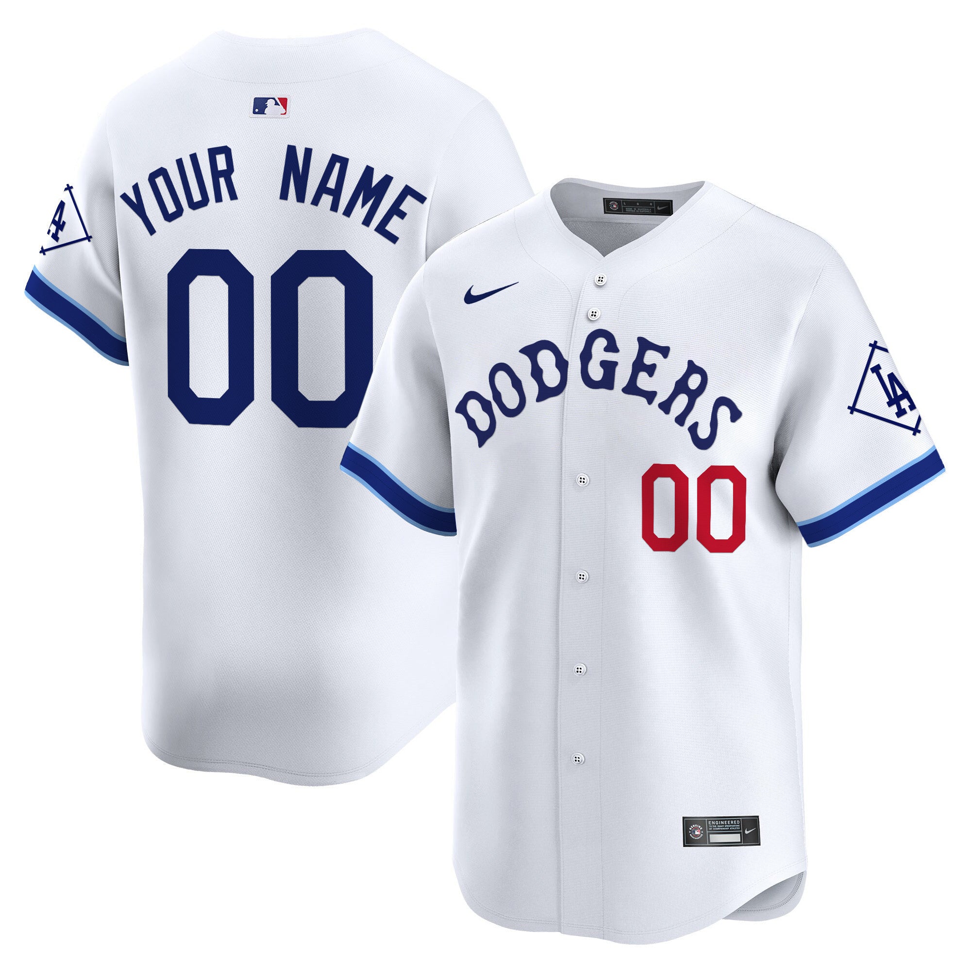 Dodgers Tribute Vapor Premier Limited Custom Jersey - All Stitched - Men, White