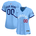 Dodgers Tribute Vapor Premier Limited Custom Jersey - All Stitched - Women, Blue