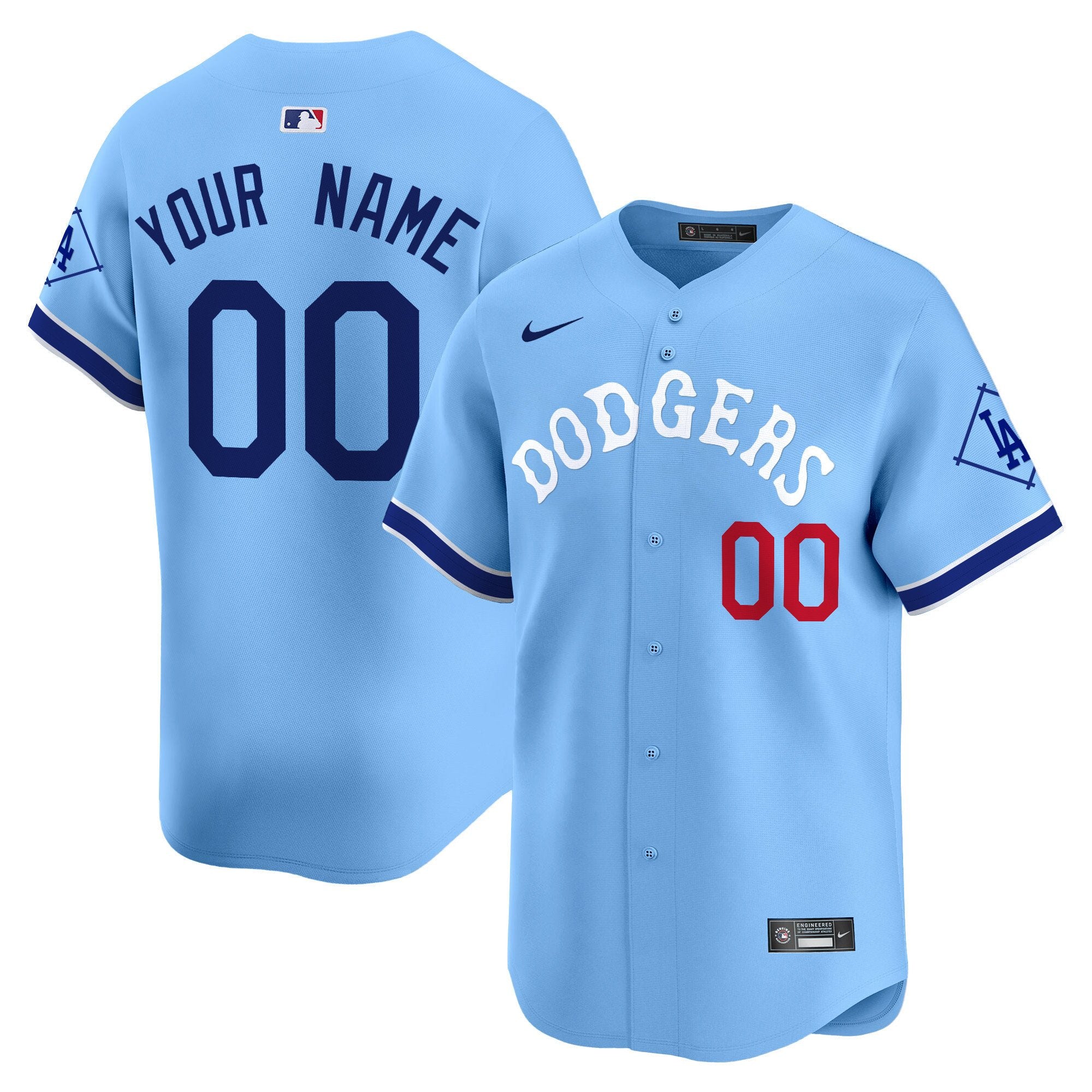 Dodgers Tribute Vapor Premier Limited Custom Jersey - All Stitched - Men, Blue