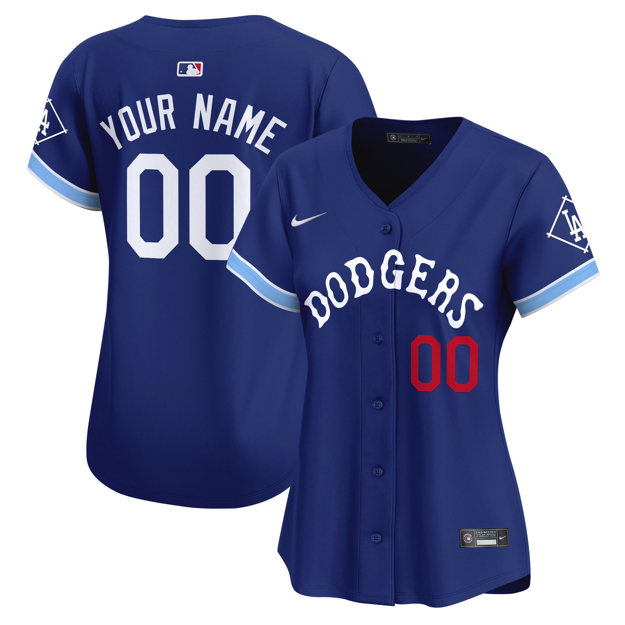 Dodgers Tribute Vapor Premier Limited Custom Jersey - All Stitched - Women, Royal