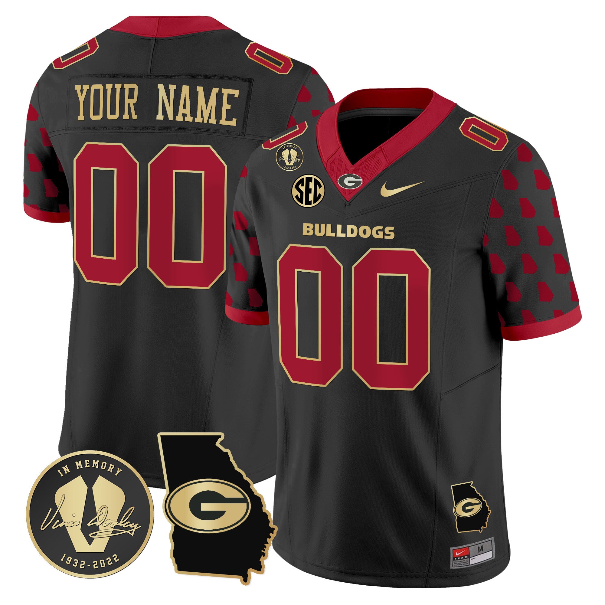 Georgia Bulldogs 2024 Vapor Limited Custom Jersey - Georgia State Style - All Stitched