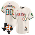 Houston Astros Mexico Vapor Premier Limited Custom Jersey V3 - All Stitched - Men, Cream