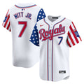 Kansas City Royals 2024 Independence Day Vapor Premier Limited Jersey - All Stitched - Men, Bobby Witt Jr.