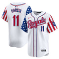Kansas City Royals 2024 Independence Day Vapor Premier Limited Jersey - All Stitched - Men, Maikel Garcia