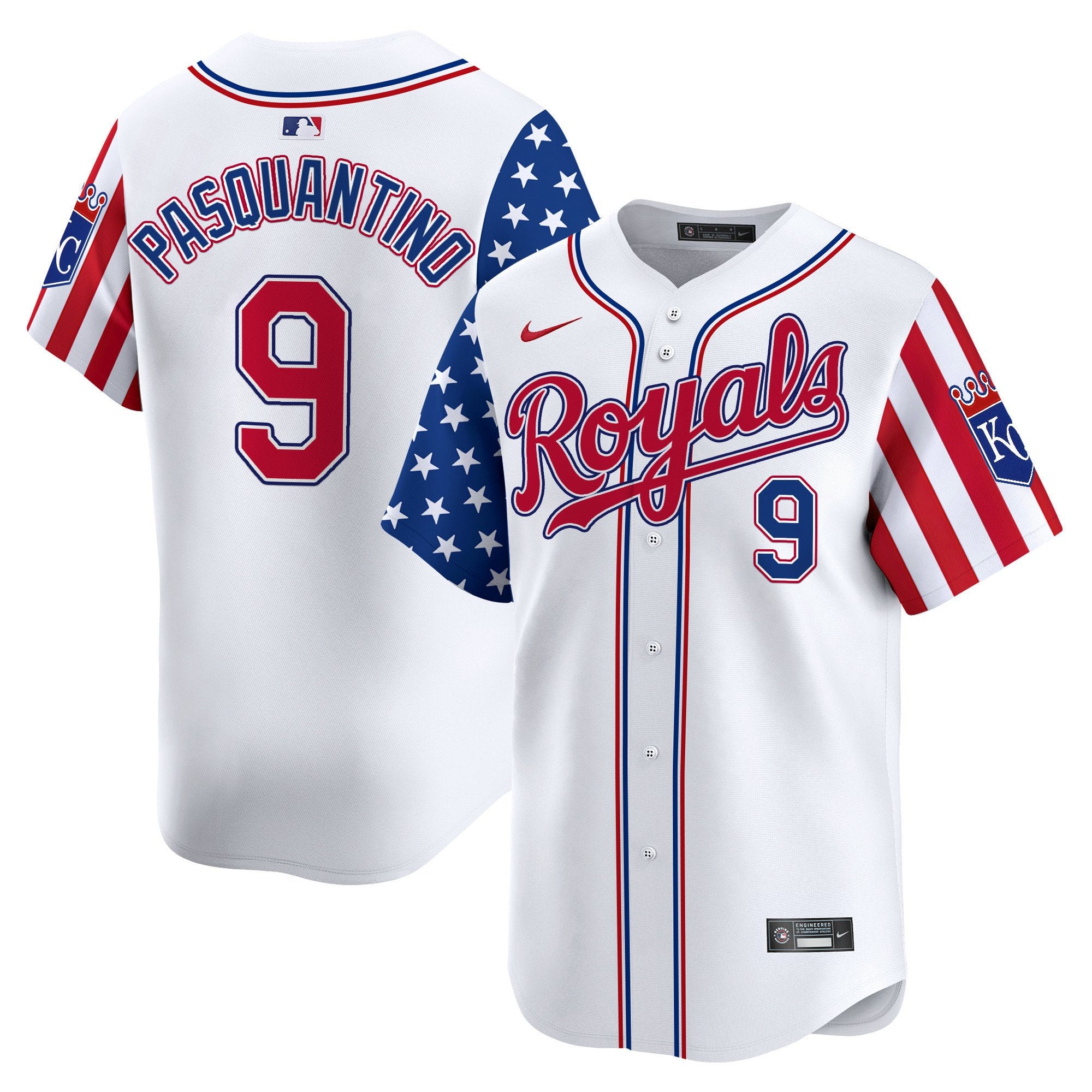 Kansas City Royals 2024 Independence Day Vapor Premier Limited Jersey - All Stitched - Men, Vinnie Pasquantino