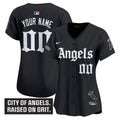 Los Angeles Angels 'Gothic Halo Edition' Vapor Premier Limited Custom Jersey - All Stitched - Women, Black