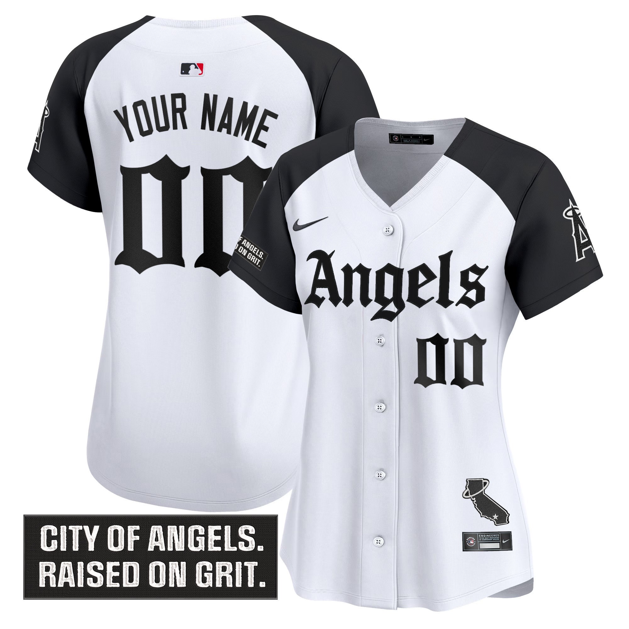 Los Angeles Angels 'Gothic Halo Edition' Vapor Premier Limited Custom Jersey - All Stitched - Women, Alternate