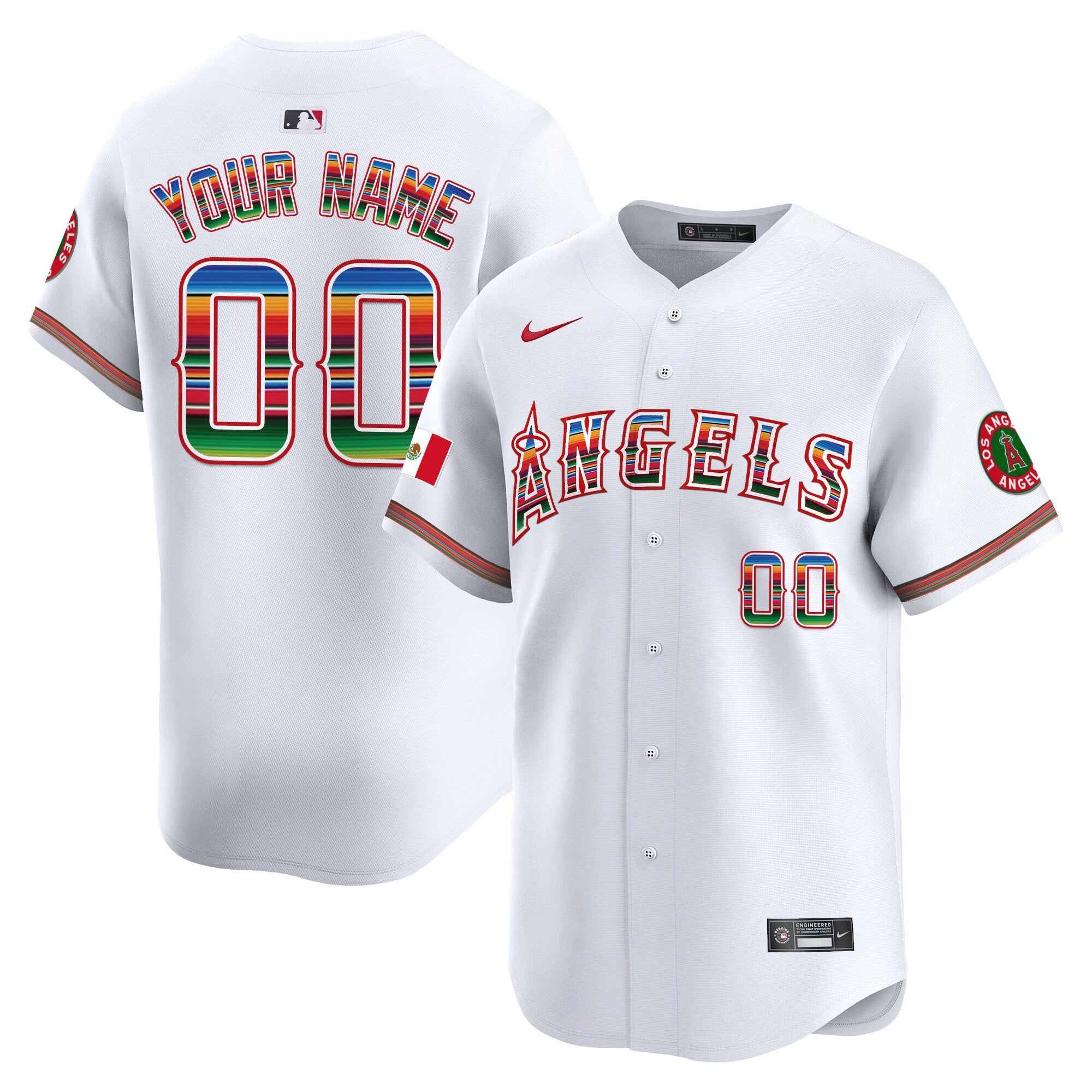 Los Angeles Angels Mexico Vapor Premier Limited Custom Jersey - All Stitched - Men, White